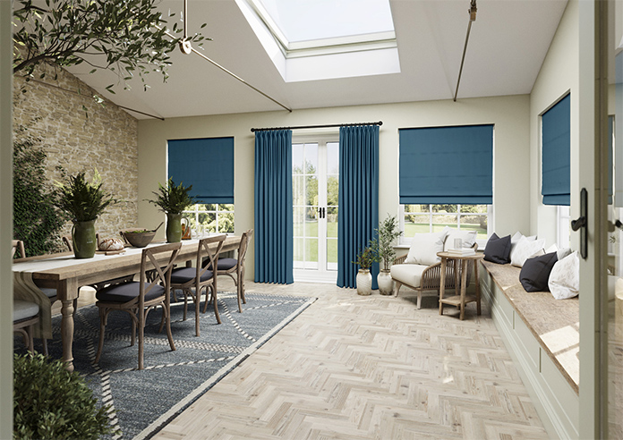 Windermere, Peacock - Roman Blind - Image 6